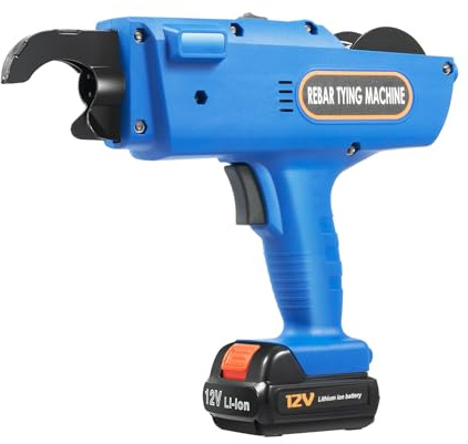 KANBCNG Bewehrungsbindemaschine Elektrische Bindemaschine 8-34mm Automatische Bindepistole Schnurlose Bewehrungs Bindemaschine Rebar Tier Werkzeugset Handheld mit 4500mAh Batterie