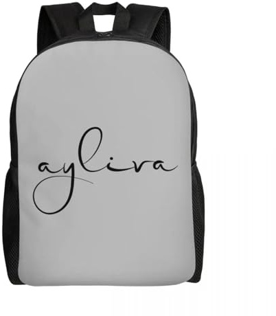 QIOEURYU Rucksack Custom A-Ayliva Cool für Frauen Männer Wasserdicht Schule College Rapper Musik Tasche Drucken Buchtasche Freizeit Outdoor Urlaub Geschenke