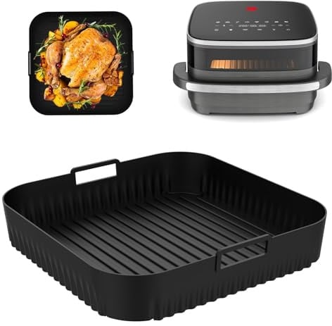 Molde Silicona Freidora de Aire para Moulinex Easy Fry XL Surface | Moldes Air Fryer Silicona para Tefal Easy Fry XL Surface, Bandeja Silicona Air Fryer Recipiente Air Fryer Accesorios
