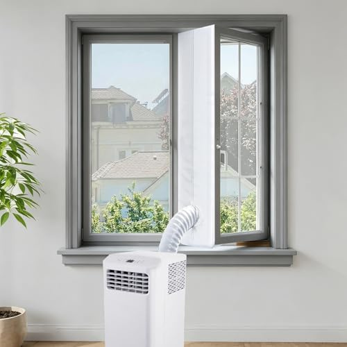 Fensterabdichtung für Klimaanlage Mobil 500 cm, Fensterdichtung für Mobile Klimageräte & Ablufttrockner, Heißluftstopp für Kipp-, Dach- Und Schiebefenster (500 cm)