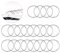 DSstyles 20 Stück Metall Binder Ringe Runde Bindung Ringe Buch lose Blatt Ringe Schlüsselbund Ringe - 50mm
