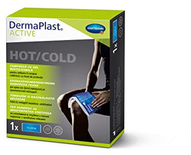 DermaPlast ACTIVE Hot/Cold Pack: Wiederverwendbare Gel-Kompresse zum Einsatz in der Kälte- und Wärmetherapie; groß 12x29cm