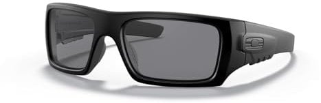 Oakley SI Det Cord Sunglasses Matte Black USA Tonal Flag with Grey Lens ANSI Z87.1 Stamped, Matte Black, One size