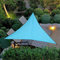 Uni-Wert Sonnensegel Dreieckig 4 x 4 x 4 m Blau PES Polyester UV-Schutz Wasserdicht Sun Segel Sonnenschutz Garten Balkon Terrasse Im Freien