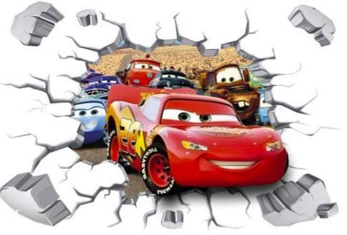 Kibi Cars 3D Aufkleber Cars Wandtattoo Cars Wandaufkleber Cars 3 Wandsticker Cars Wandtattoo Cars Kinderzimmer, Dekoration, Abnehmbare Aufkleber Wall Stickers Cars