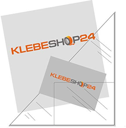 Dreiecktaschen mit Visitenkartentasche rechts selbstklebend | Transparent | 20 oder 100 Stück | 150 x 150 mm | Klebeecken mit Kartenhülle / 100 Stück