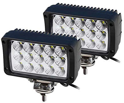WELLIT 2x45W Faro Da Lavoro Led Luce Rettangolare Lampada Faretto Proiettore Offroad Auto Fuoristrada Camion ATV SUV