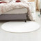 Teppich Wölkchen Fell Rund, Fellteppich Rund, Kunstfell Teppich Waschbar, Hasenfell, Kaninchenfell - Flauschiger Teppich Wohnzimmer, Bettvorleger Schlafzimmer - Weiss - Rund 160cm