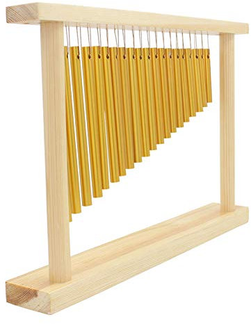 Tisch-Bar-Glocke, 20-Ton-Windglocke, einreihig, Schlaginstrument mit solider Pfeife und Holzständer, Windglocke, pädagogisches Musikgeschenk für Kinder