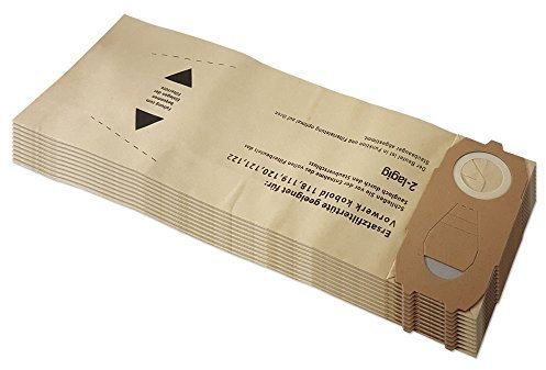 MohMus 10 Bolsas de Aspiradora para Vorwerk Kobold VK 118, 119, 120, 121, 122, VK118, VK119, VK120, VK121, VK122