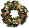 Osterkranz mit frischem Buchs Wachteleiern und Federn D. 30cm CreaFlor Home