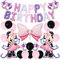 Minnie Themed Geburtstag Dekoration, Party Supplies Luftballons für Kinder Mädchen Birthday Celebration Mehrweg (Rosa)
