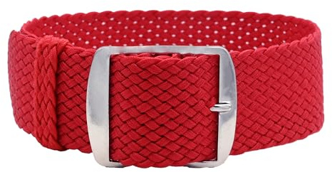 Eichmüller Uhrenarmband aus Perlon/Nylon – 18 & 20 mm Bandbreite – 26 cm Bandlänge – Ersatzband für Damen- & Herrenuhren, in 14 Farben
