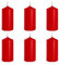 Stumpenkerzen Rot Säulenkerzen Blockkerzen, Durchmesser 6 cm, Höhe 12 cm, geruchsneutral, lange Brenndauer 38h, Set 6 Stück (1 Box)