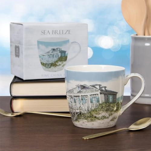 The Leonardo Collection LP94807 Sea Breeze Breakfast Mug, Fine China, Boxed