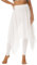 Alvivi Damen Rock Chiffon Hosenrock Asymmetrisch Rock Sommer Ballettrock Tanzrock mit Tight Leggings Ballerina Latein Yoga Gym Dancewear A Weiß L
