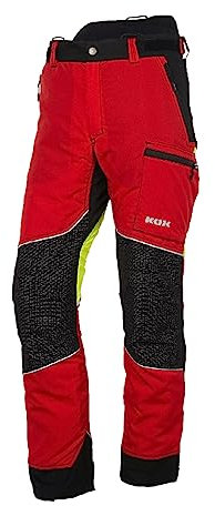 KOX Schnittschutzhose Light Rot/Gelb Größe 25 untersetzt