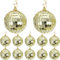 Toddmomy 12 Stücke Weihnachtskugeln Spiegel Discokugeln Baumschmuck Disco Ball Christbaumkugeln Glitzer Weihnachtsbaum Kugeln Weihnachtsdeko für DIY Weihnachten Xmas Urlaub Party Dekoration