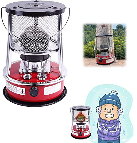 Samnuerly Chauffage au kérosène 2 en 1 Réchaud de Camping Blanc/Rouge sans électricité Tente Réchaud à kérosène Pique-Nique Chauffages d'urgence sûrs et durables (Taille : 4,6 L/Rouge) (4,6 L/Rouge)