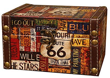 Peowuieu Vintage Aufbewahrung Dekorative Koffer Kleine Retro Sarg Schloss Desktop Aufbewahrungs Box Finish Muhe Schmuck Schatulle 66 StraßE