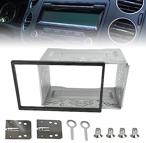 OKUYAN Double Din Car Stereo Cage Universal Double Din Cage Metal Double Din Car Radio Cage Car Stereo Double Din Cage with Frame for Car Radio Double 2DIN DVD Player GPS Navigation Audio Video Device