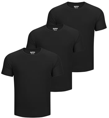 33,000ft Men's Moisture-Wicking Sport Shirt Athletic T-Shirt | UPF50+, Breathable, Lightweight, Cooling, Stretchy, Round Neck, for Running Gym Hiking Casual