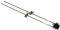 Led Stabspot, Stäbchen Lampe für Seilsysteme schwarz, länge 240mm Lampe 12 Volt