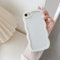 UEEBAI Case for iPhone 7/iPhone 8, Clear Case Cute Curvy Aesthetic Wave Wavy Frame Slim Fit Shockproof Phone Bumper Cover Translucent Soft Pretty Protective TPU Case for girls women - White