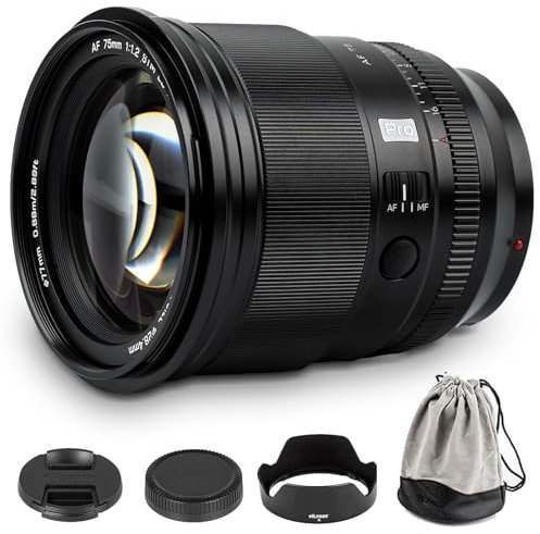 VILTROX 75mm F1.2 Pro E-Mount Ultraweitwinkel Autofokus APS-C Prime Objektiv für Sony E-Mount Kamera A6600 A6500 A6300 A6000 A6400 A6100 A5100 A7 A7R A7C A7II A7RII A7SIII A7III A7RIII A7RIV A9