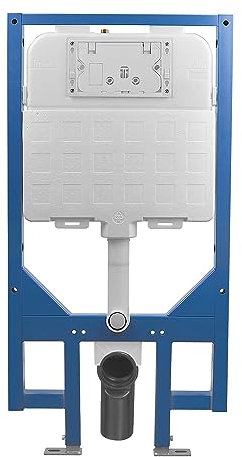 Concealed Toilet Cistern, DeerValley 0.8 GPF/1.6 GPF Dual Flush Wall-Mounted WC Cistern Support, Wall-Hung Toilets Water Tank with Gravity-fed Technology