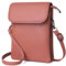 GEEADNB Kleine Crossbody-Taschen für Frauen PU-Leder Handy Portemonnaie mit Schulterriemen (Rosa)