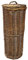 Arthur Cameron Wicker Toilet Roll Holder - Freestanding Willow Storage Basket with Lid (Distilled)