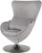 Mingone Sessel Modern Cocktailsessel Samt Loungesessel mit Kissen Lesesessel Einzelsessel Drehbar Stuhl Relaxsessel für Wohnzimmer Schlafzimmer Retro-Design (Hellgrau)