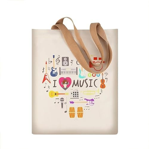 Hiler Punk Wiederverwendbare Musik-Tragetasche, Einkaufstasche, Einkaufstasche, Einkaufstasche,Trainingshandtasche,Outdoor-Reisetasche