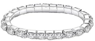 Clataly Crystal tennis bracelet Bridal Wedding Party bracelet étincelant argent bracelet élastique fille bijoux (Argent A)