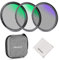 NEEWER 55mm UV/CPL/ND Objektiv Filter Set mit Hartschalenetui, vergütetes optisches Glas Zubehör& Aluminiumrahmen Ultraviolett Filter + Zirkular Polarisationsfilter(CPL) + Neutraldichte(ND4) Filter