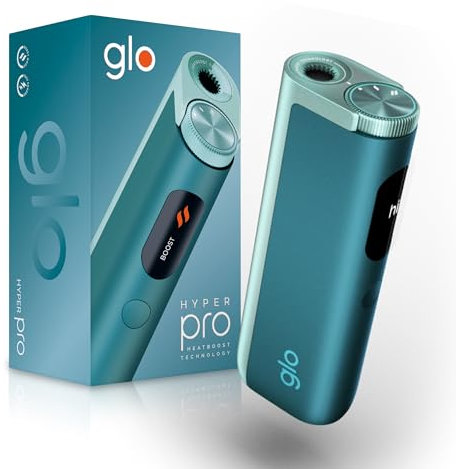 GLO Hyper Pro Tabakerhitzer, Elektrischer Tabak Heater für klassischen Zigaretten Geschmack, Alternative zur E-Zigarette, Einfache Reinigung, bis zu 20 Sticks pro Akku-Ladung, Jade Teal