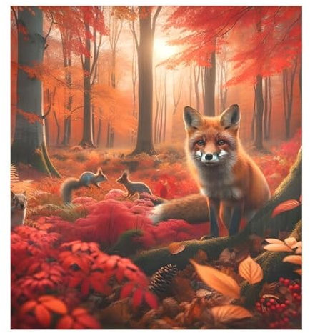 Fox Woods - Cubiertas magnéticas rojas para lavavajillas, paneles de refrigerador, decoración de gabinete de cocina, lavadora, panel de nevera, calcomanía para electrodomésticos de cocina, 26 x 23