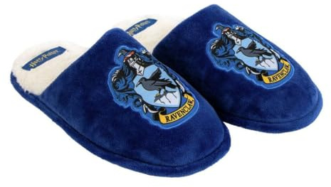 Harry Potter Blue House Slippers, Unisex Adult Sneaker, Medium, Multicoloured, Medium