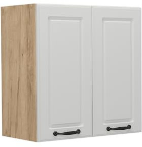 Vicco Hängeschrank R-Line, hängender Küchenschrank, Weiß Landhaus, 60 cm