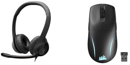Logitech H390 Casque Filaire & Corsair M75 Wireless RGB Souris de Jeu