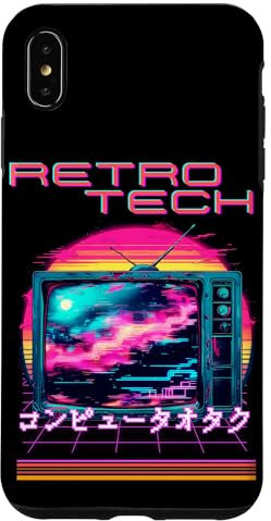Televisor CRT Retro Tech Synthwave Carcasa para iPhone XS Max