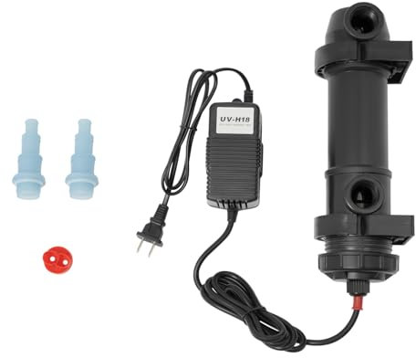 HOMEONENIC Aquarium UV Sterilisator Licht 18W Sterilisationslampe 220-240V 29x9.5x13cm Wasserdichtes UV-Licht 6 Stunden pro Tag Maximaler Wasserdurchfluss 600L/132Gal/h
