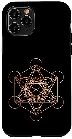 Metatrón Creación Cubo Dorado Carcasa para iPhone 11 Pro