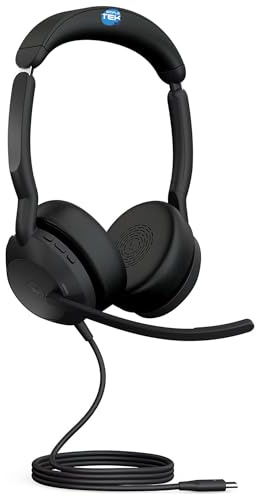 SIMPLETEK - Professionelles Stereo-Headset - USB-C-Kabel 1,7 m - Sekundäres Bluetooth, Noise-Cancelling-Mikrofon