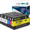 LCL Kompatibel Tintenpatrone 711XL 711 XL (2Schwarz 1Cyan 1Magenta 1Gelb) Ersatz für HP Designjet T120 24 T120 610 T520 24 T520 36 T520 610 T520 914 T125 24 T530 T130 T525