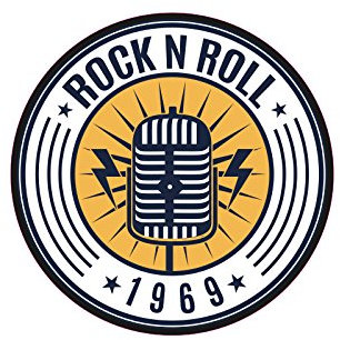 1 x Aufkleber Rock N Roll 1969 Sticker Autoaufkleber Musik Music Tuning DJ Band