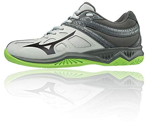 Mizuno Lightning Star Z5 JR Volleyballschuhe, Grau High Rise Schwarz Grün Gecko 37, EU