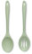 Zeal Non-Stick Silicone Slotted Spoon & Cooks Spoon 2-Piece Set - Sage Green