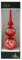 Krebs Glas Lauscha Christbaumspitze Rot Glänzend mit Dekor ca. 34 cm, aus Glas, mundgeblasener Baumschmuck, Baumspitze